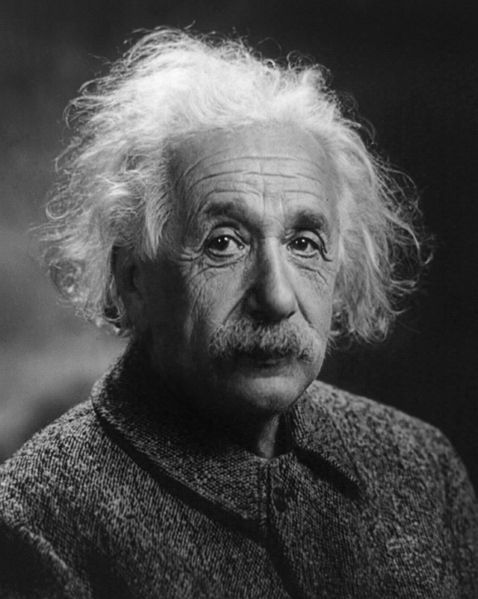 Albert Einstein. Φωτογραφία που αποτελεί πια Κοινό Κτήμα και μεταφορτώθηκε από τη Wikipedia στις 08/01/2015.