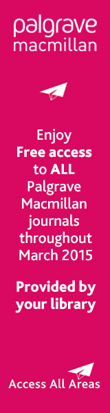 Palgrave Macmillan Journals Trial access Promo banner